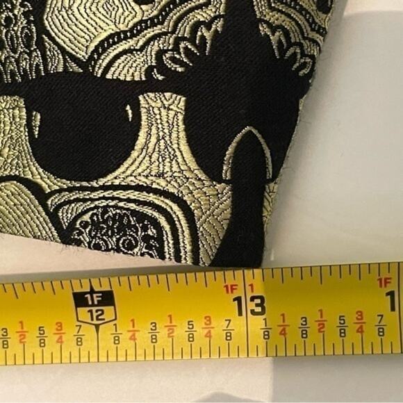 Crown & Ivy Black W Metallic Lime Green Elephant Party Event Skirt NWOT Size 2P - Picture 9 of 10